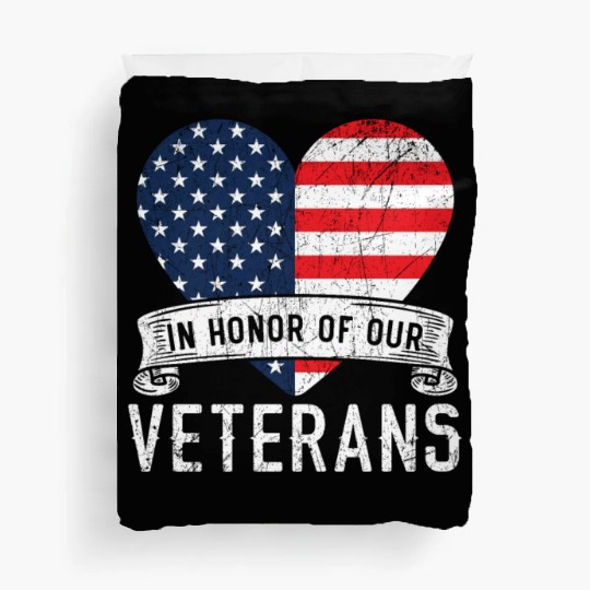 Patriotic Veteran USA Flag American Memorial Day Duvet Covers