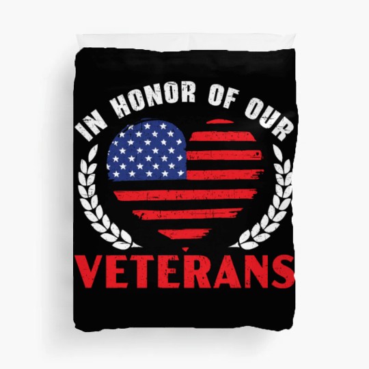 Patriotic Veteran USA Flag American Memorial Day Duvet Covers