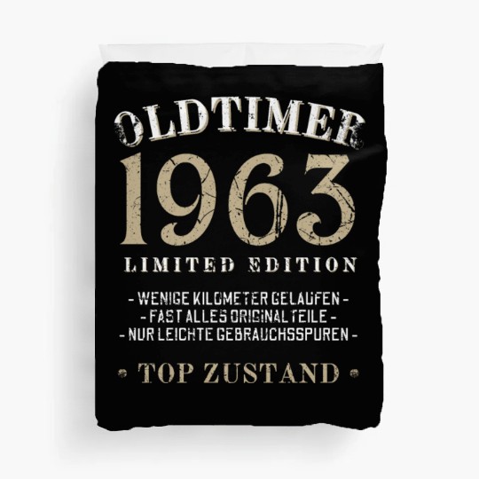 60th Birthday Vintage 1963 Duvet Covers