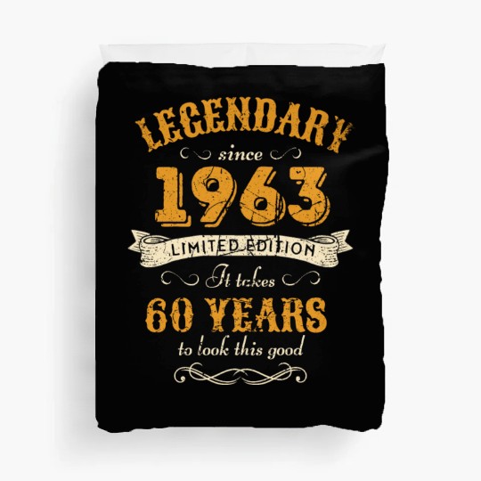 60th Birthday Vintage 1963 Duvet Covers