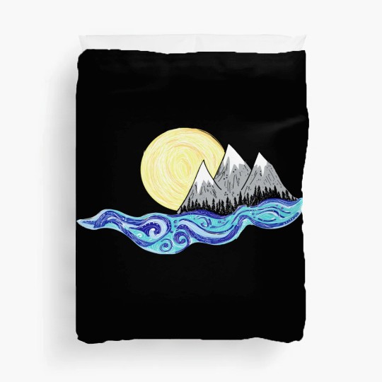 Mountain Sun And Water Duvet Covers