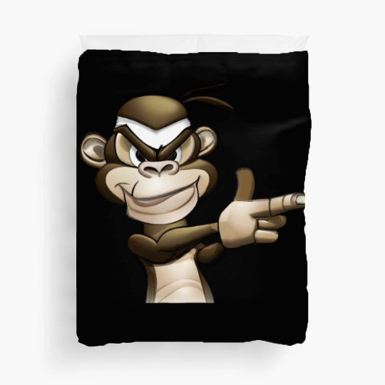 Gangster Monkey Graffity Handgun Duvet Covers
