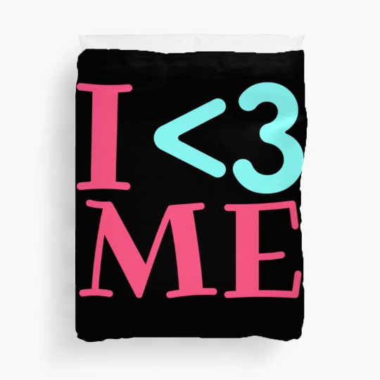I Love Me, Heart, Positive, Cool, Stylish,Teens Duvet Covers