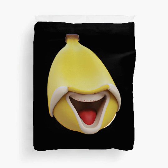 Funny banana laughs Duvet Covers