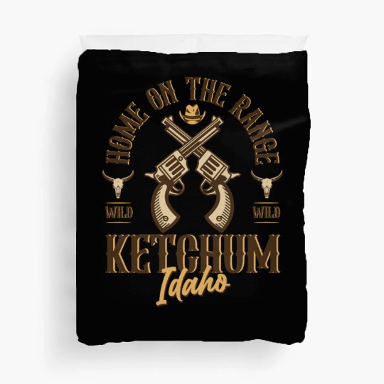 Ketchum Idaho wild west town Duvet Covers