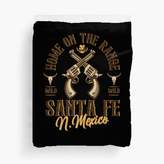 Santa Fe New Mexico wild west town Duvet Covers