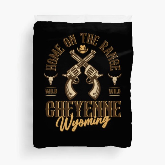 Cheyenne Wyoming wild west town Duvet Covers