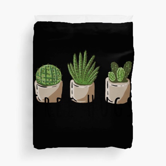 Free hugs, kaktus Duvet Covers