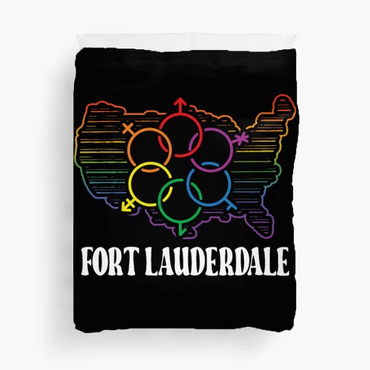 Fort Lauderdale Pride Month Pride Flag LGBT Commun Duvet Covers
