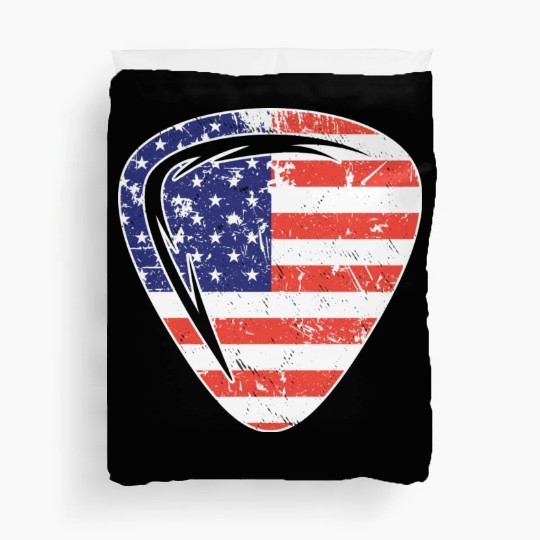 4th of July US Guitar Plectrum Duvet Covers