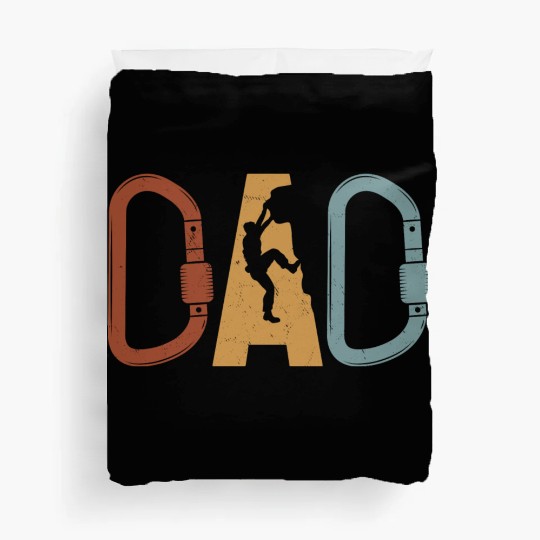 Mountain Climbing Dad Mountaineering Duvet Covers