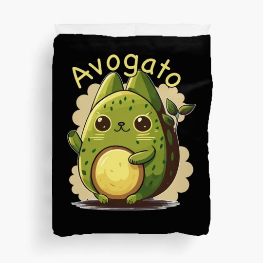 Cute Japanese Avogato Kawaii Anime Avocado Cat Duvet Covers