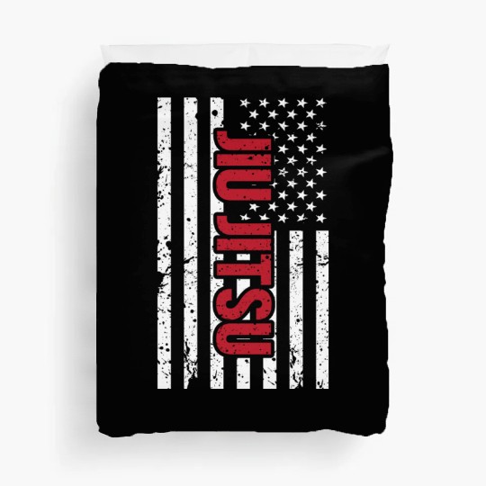 Patriotic Mma Bjj American Flag Jiu Jitsu Duvet Covers