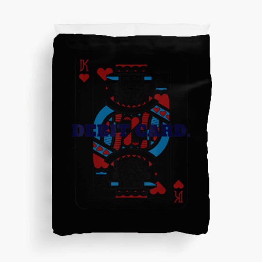 DEBIT CARD King of Hearts Playing Card Duvet Covers