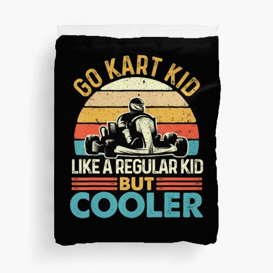 Go Kart Kid Retro Go Karting Go Cart Racing T Shi Duvet Covers