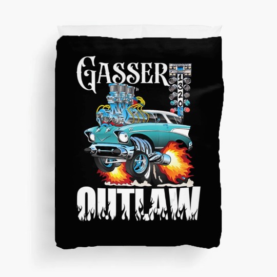 Gasser Outlaw Class Vintage Drag Racing Race Car Duvet Covers