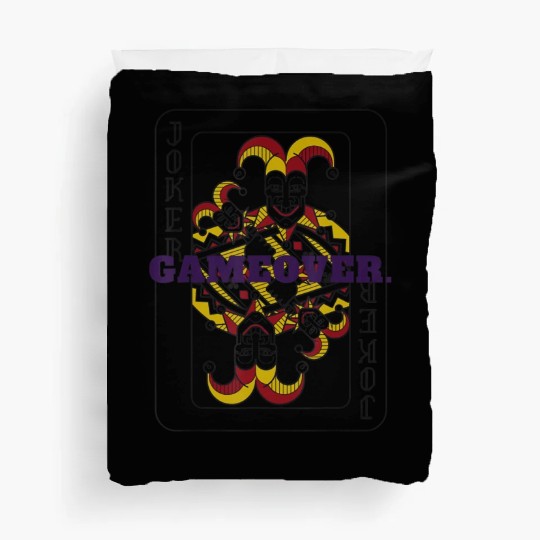 GAME OVER Joker Playing Card Duvet Covers