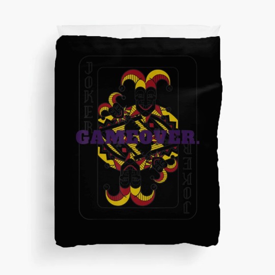GAME OVER Joker Playing Card Duvet Covers