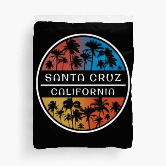 Santa Cruz California Stylish Vacation Souvenir Duvet Covers