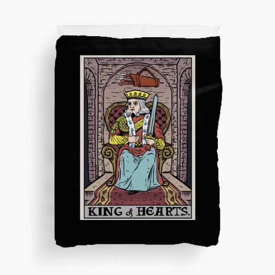 King of Hearts Tarot Card Duvet Covers