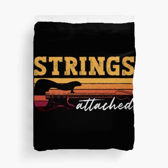 Bass Guitar String Attached Guitarist Bass Player Duvet Covers