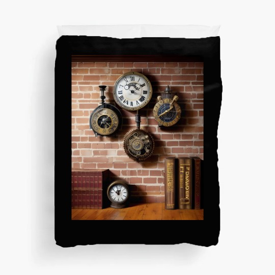 Ai art steampumk clocks Duvet Covers