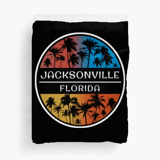 Jacksonville Florida Stylish Vacation Souvenir Duvet Covers
