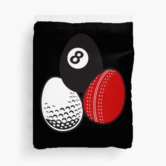 Cue Sports Billiards Cricket Golf Easter Egg Balls Duvet Covers