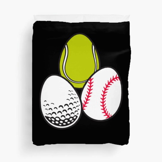 Sports Easter Egg Tennis Athletic Baseball Game Duvet Covers