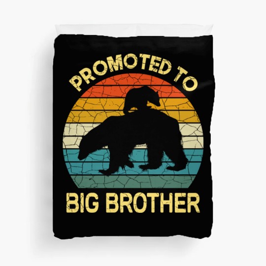 Promoted to big brother Bear Gift, baby birthday Duvet Covers