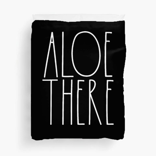 Aloe There White Rae Dunn Inspired Minimalist Duvet Covers