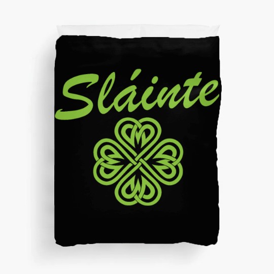 Slainte Shamrock Cheers Salute St. Patrick's Day Duvet Covers
