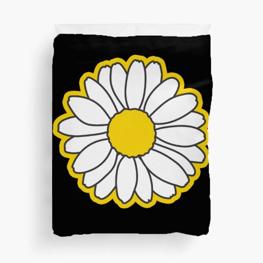 yellow daisy flower Duvet Covers