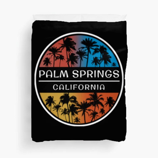 Palm Springs California Stylish Vacation Souvenir Duvet Covers
