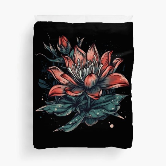 Japanese Spider Lily Soft Anime Aesthetic Flower Duvet Covers