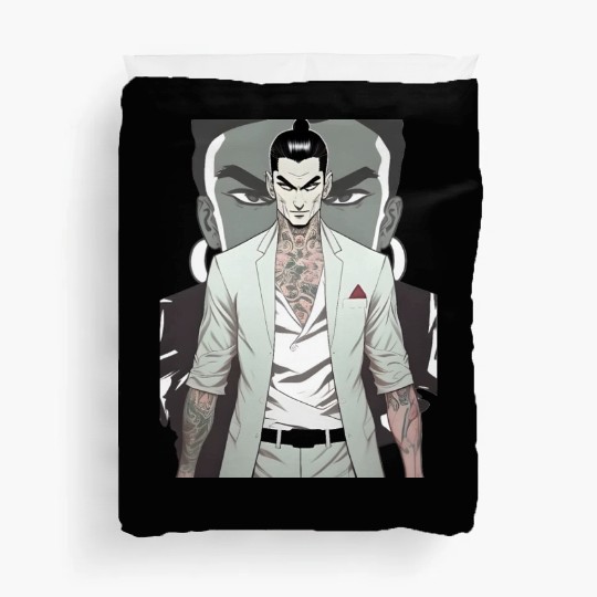 Japan Yakuza Greeny Face Duvet Covers