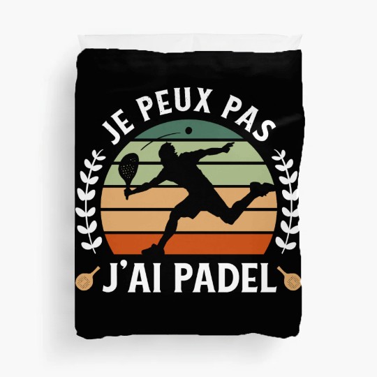paddle tennis player Duvet Covers