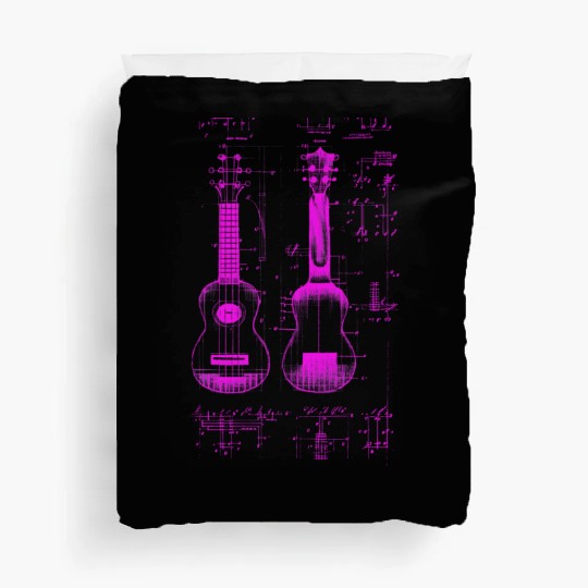 Ukulele Leonardo Da Vinci Sketch Blueprint Duvet Covers