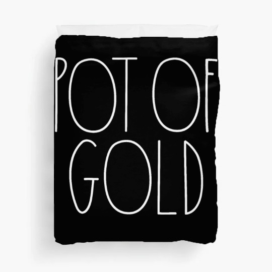 Pot of Gold White Rae Dunn Inspired Minimalist Duvet Covers