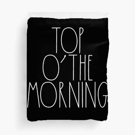 Top O' The Morning White Rae Dunn Inspired Decor Duvet Covers