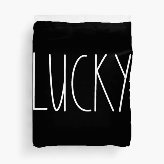Lucky White Rae Dunn Inspired Minimalist Decor Duvet Covers