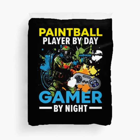 Video Game Lover Paintball Player Paintballer Duvet Covers