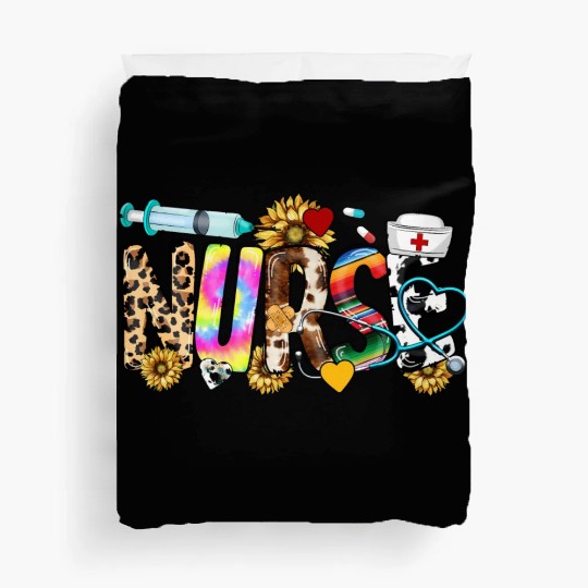 Registered Nurse Nursing School Nurse Week Leopard Duvet Covers