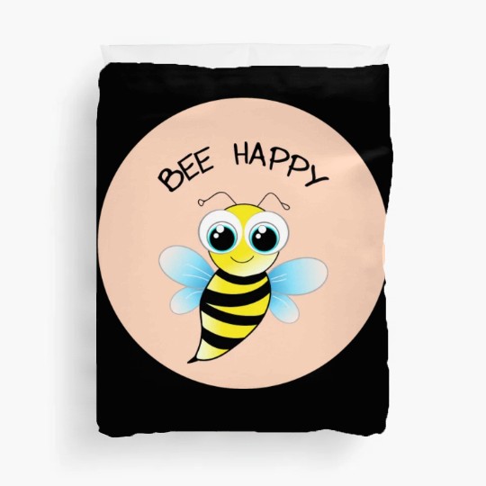 BEE HAPPY - MENTAL HEALTH STICKER Duvet Covers