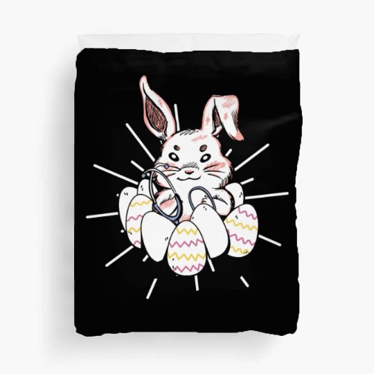 Easter Medical Bunny Eggs Nursing Rabbit Duvet Covers