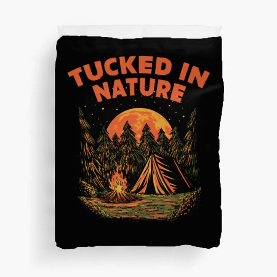 Tucked in Nature Camping Wildlife Camper Outdoor H Duvet Covers