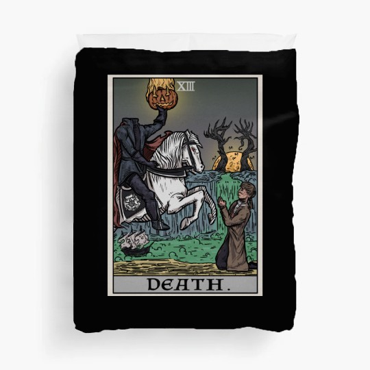 Death Tarot Card Terror Tarot Duvet Covers