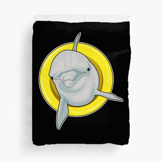 Dolphin Swimming Lifebuoy Duvet Covers