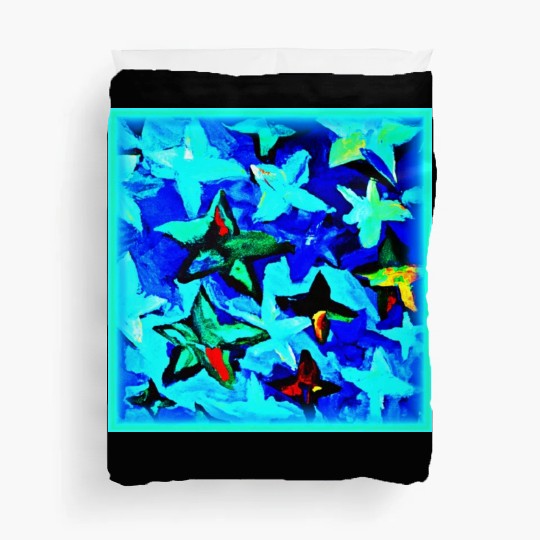 Blue Starry Night Sky Painting. Buy Now Duvet Covers