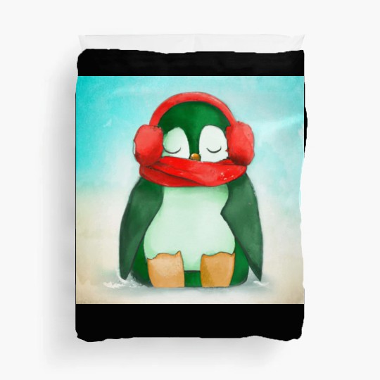 Sleepy Penguin Taking a Nap Duvet Covers